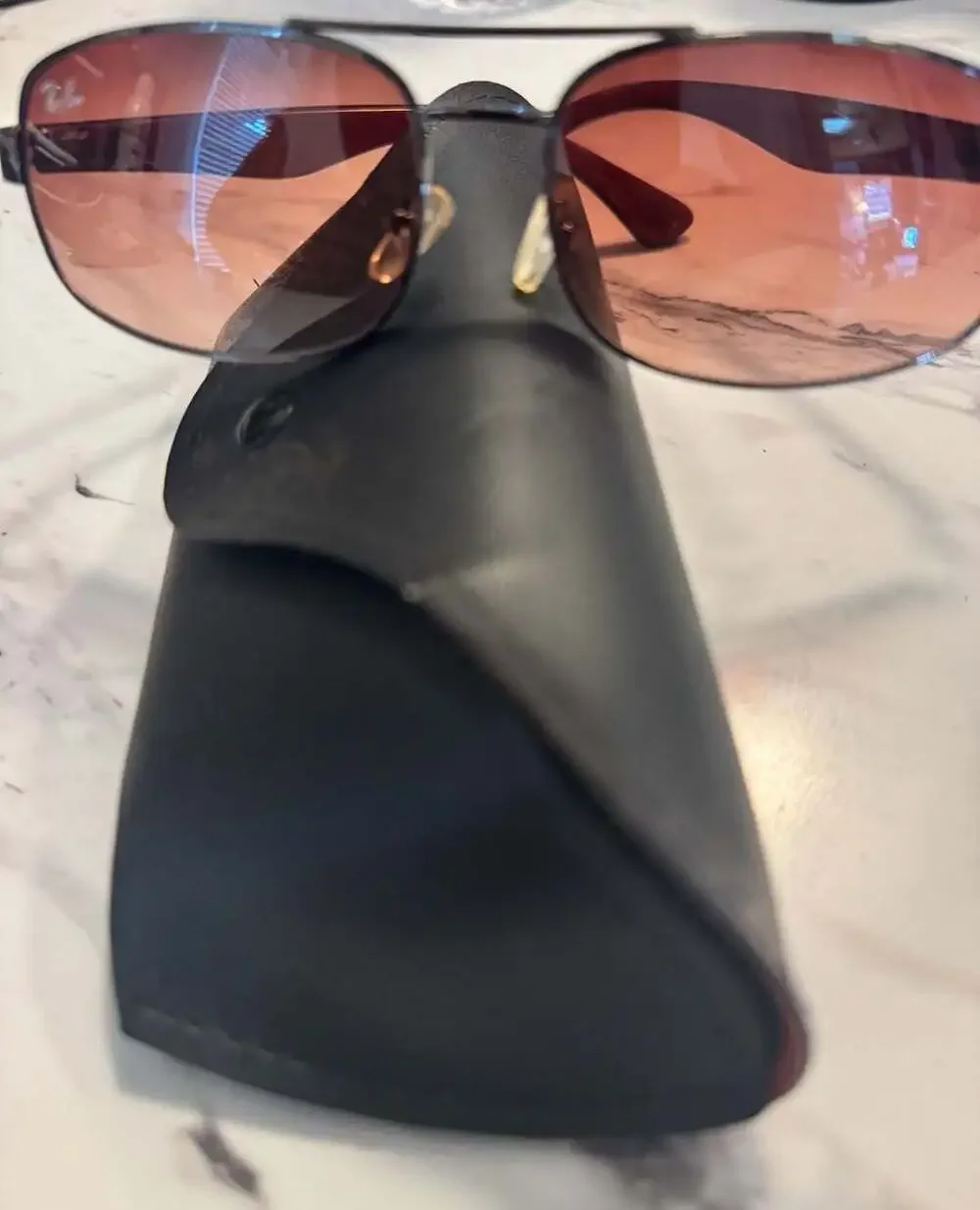 Ray-Ban RB3522 Square Sunglasses Brown Gradient Lenses